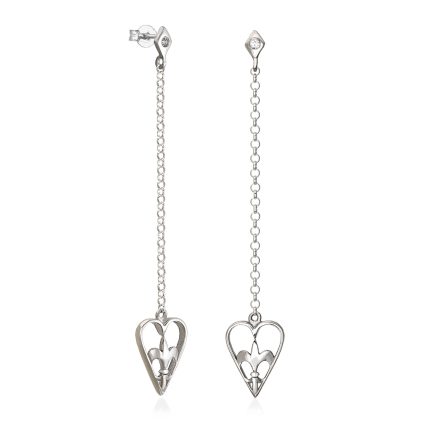 Heartshield – Chain Drop Earrings