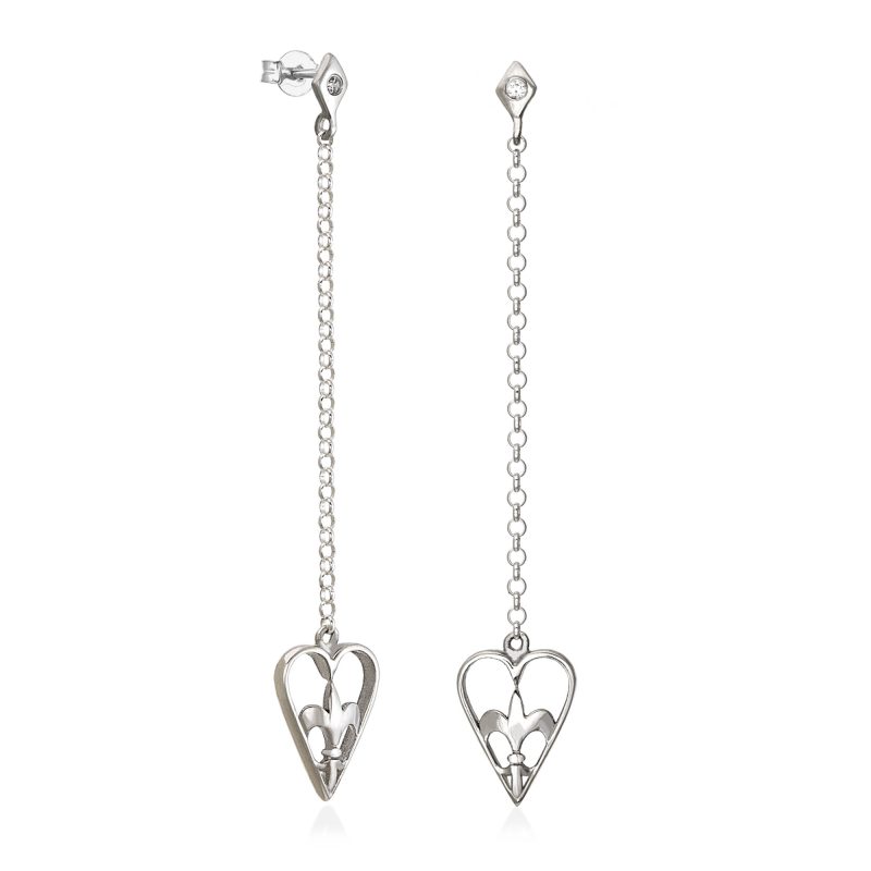 Heartshield – Chain Drop Earrings