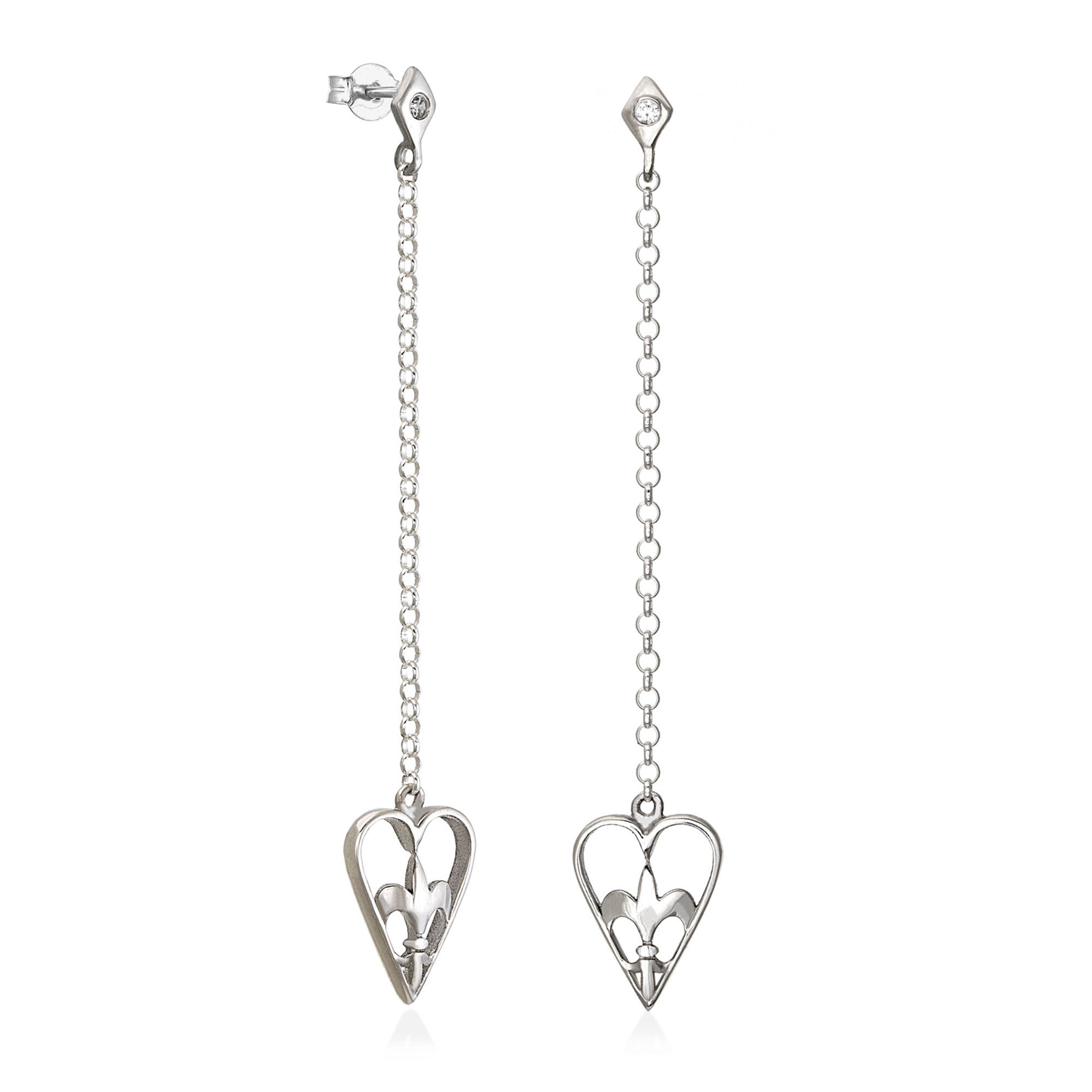 Heartshield – Chain Drop Earrings Heartshield – Chain Drop Earrings