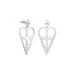 Heartshield – Stud Earrings Mat Large