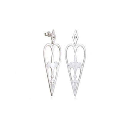 Untitled-Heartshield – Stud Earrings Mat Large