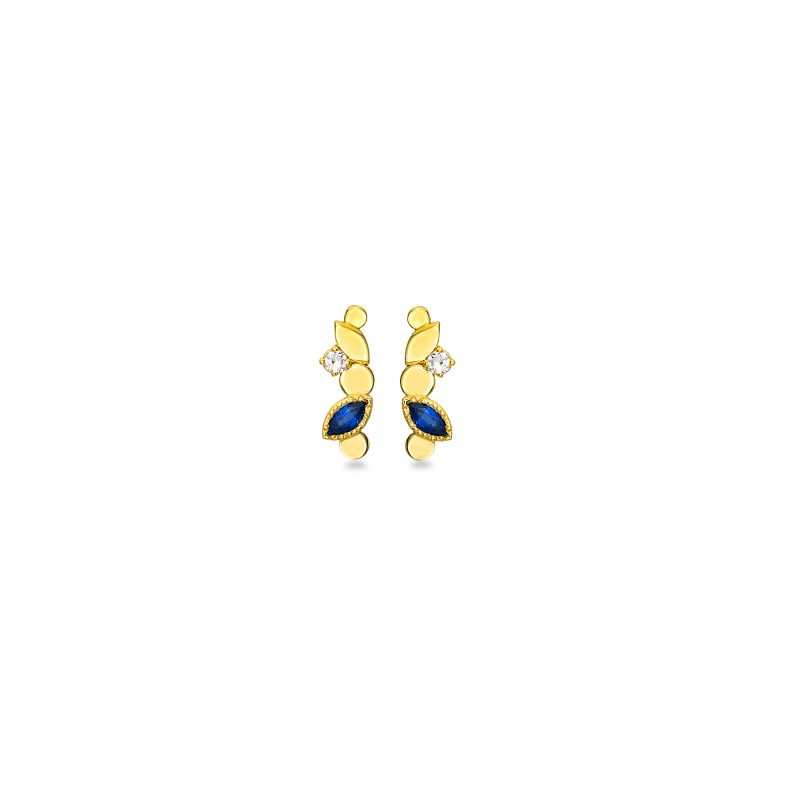 Royal Bloom - Sapphire Petal Earrings_1