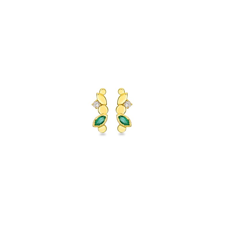 Royal Bloom - Emerald Petal Earrings_1