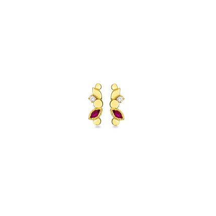 Royal Bloom - Ruby Petal Earrings_1