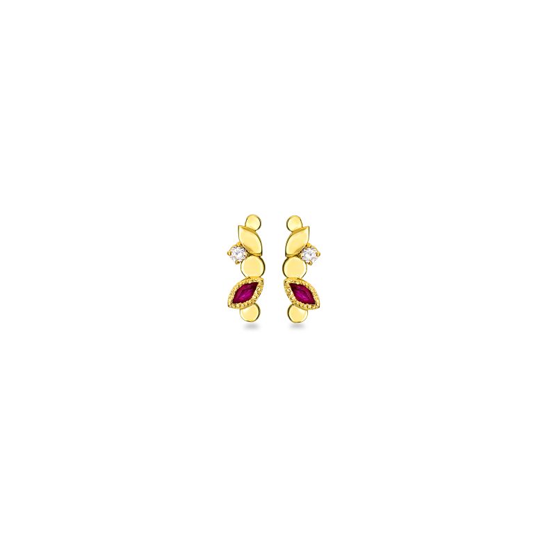 Royal Bloom - Ruby Petal Earrings_1