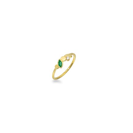Royal Bloom - Petal Emerald Ring