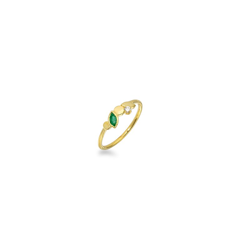 Royal Bloom - Petal Emerald Ring