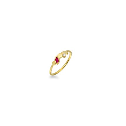 Royal Bloom - Petal Ruby Ring