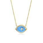 Aegean Eye - Blue Topaz Necklace