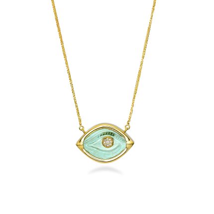Aegean Eye - Green Amethyst Necklace