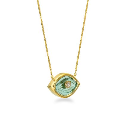 Aegean Eye - Green Amethyst Necklace_1