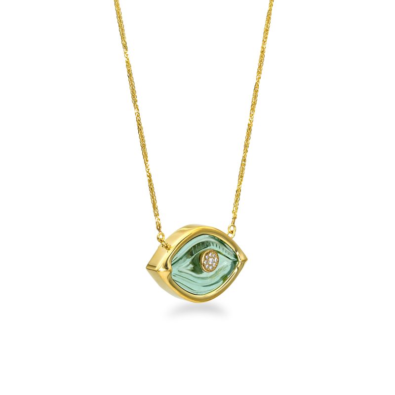 Aegean Eye - Green Amethyst Necklace_1