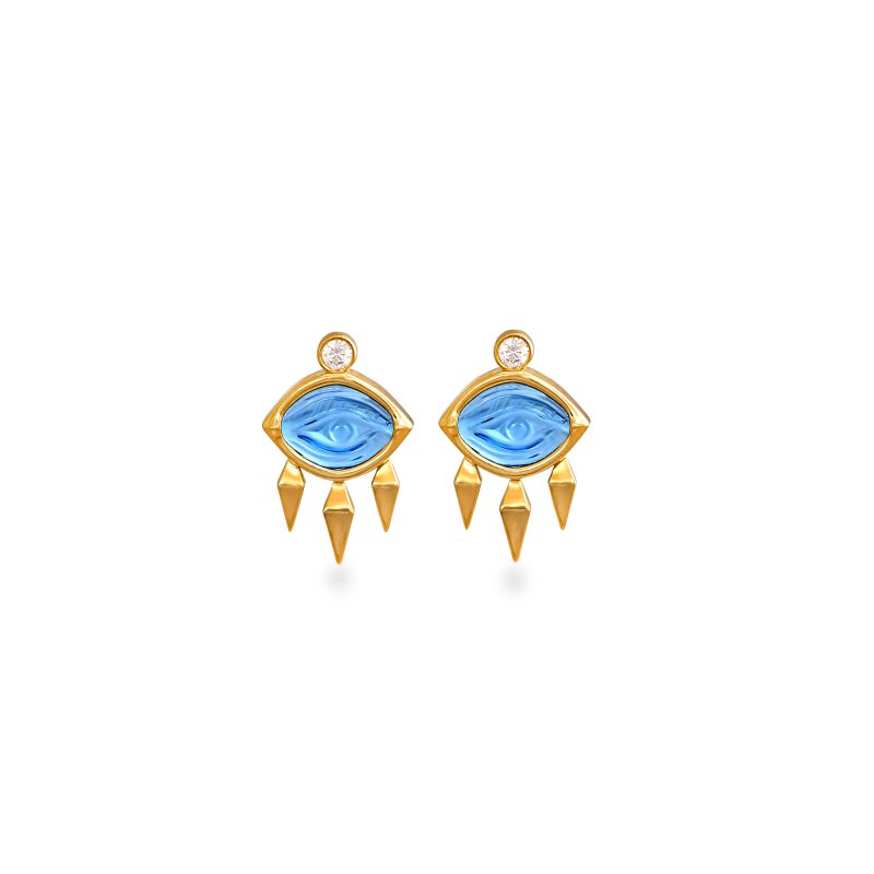 Aegean Eye - Blue Topaz Earrings