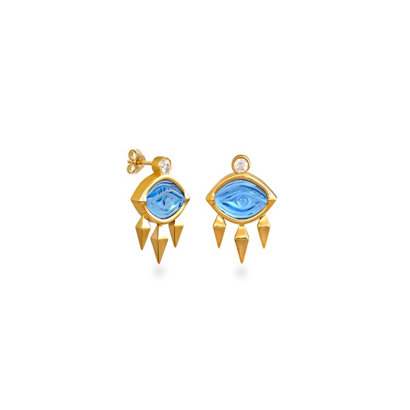 Aegean Eye - Blue Topaz Earrings_1