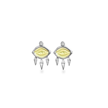 Aegean Eye - Citrine Earrings