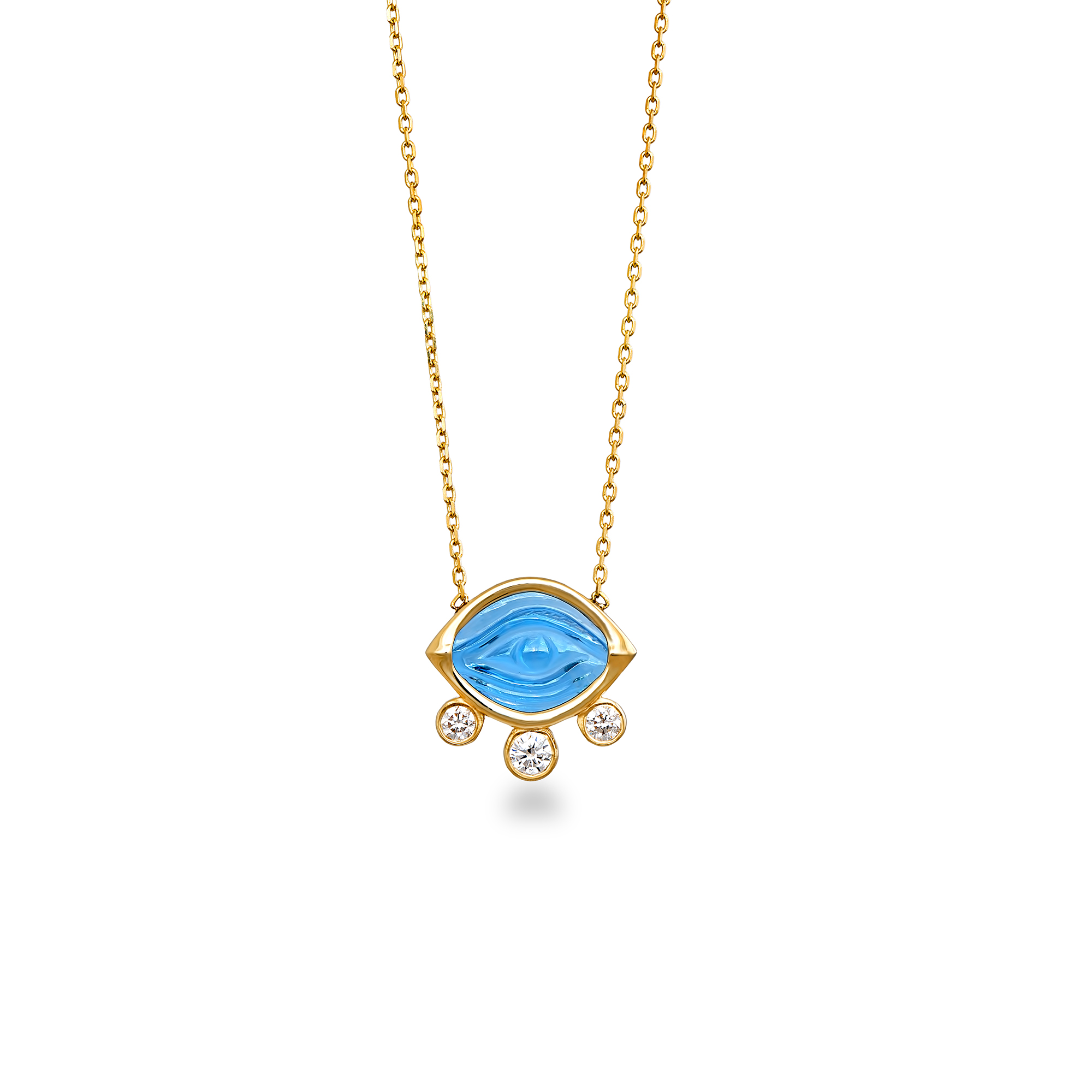 Aegean Eye - Blue Topaz Mini Necklace Aegean Eye - Blue Topaz Mini Necklace