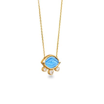 Aegean Eye - Blue Topaz Mini Necklace_1