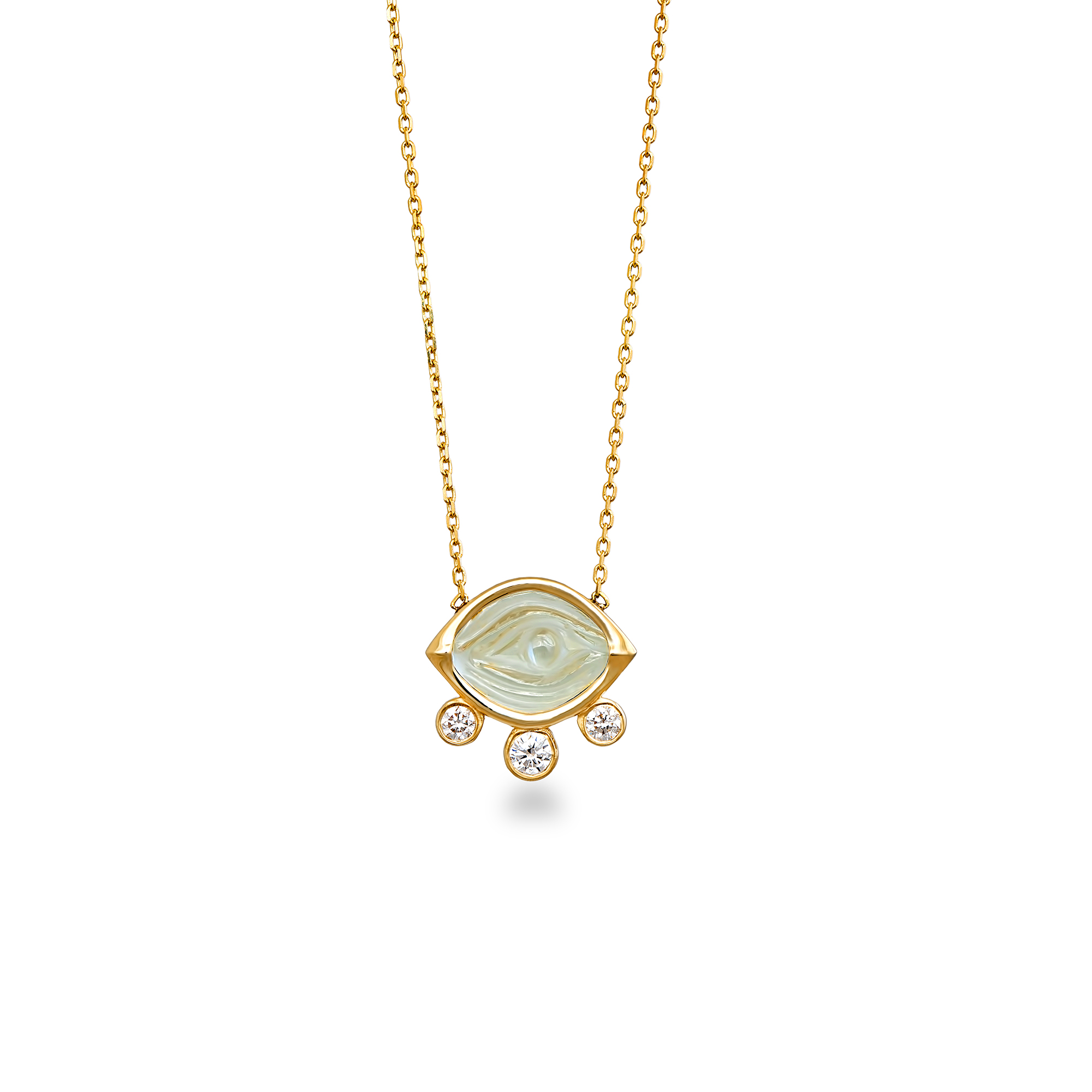 Aegean Eye – Green Amethyst Mini Necklace Aegean Eye – Green Amethyst Mini Necklace