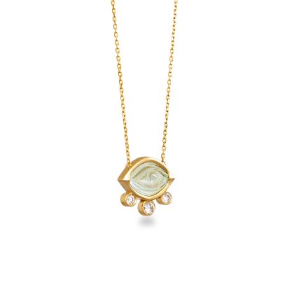 Aegean Eye – Green Amethyst Mini Necklace_1