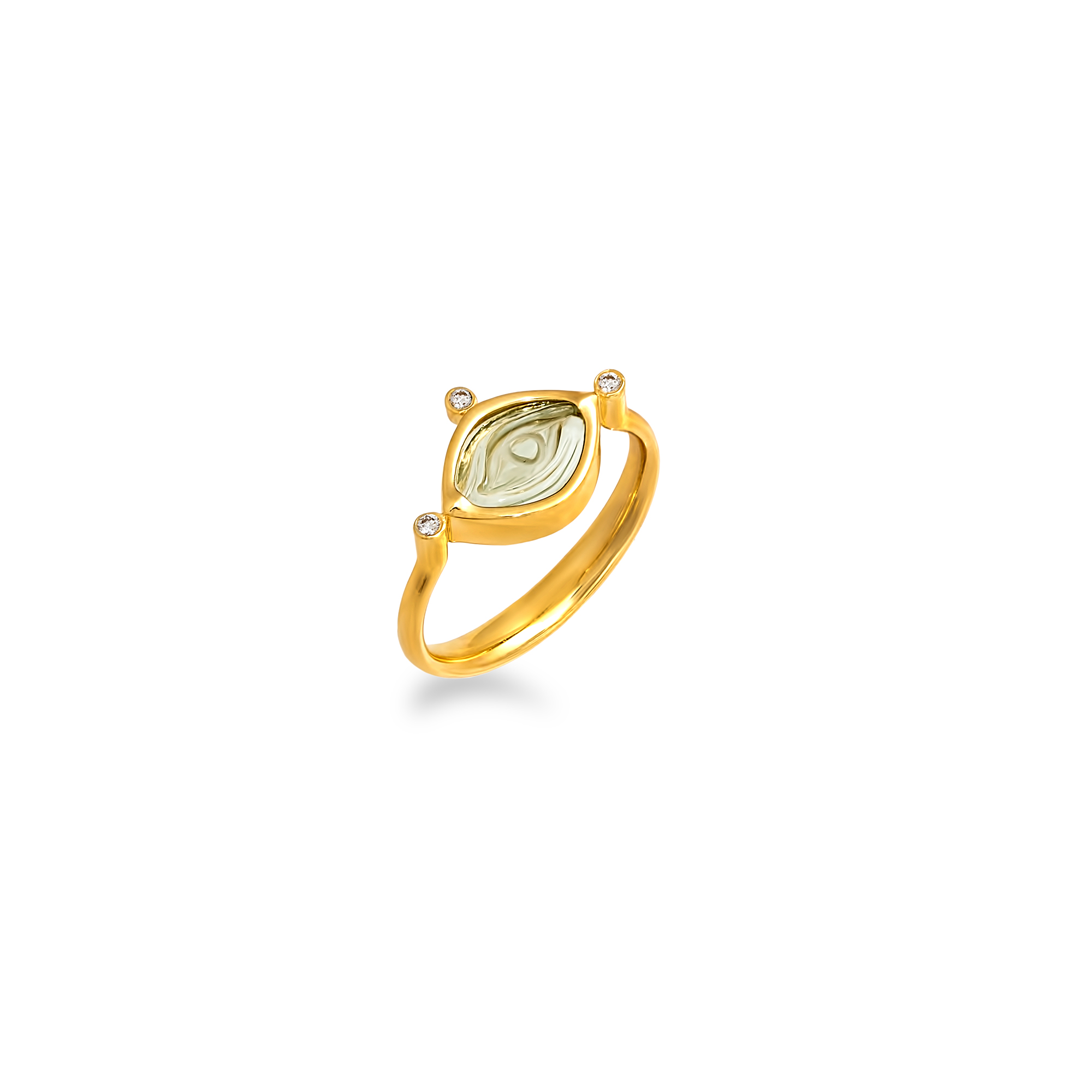 Aegean Eye - Green Amethyst Ring Aegean Eye - Green Amethyst Ring